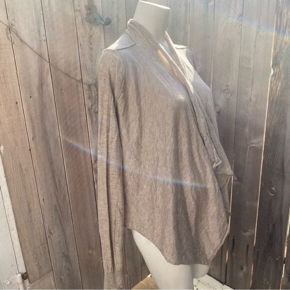 All Saints silk and wool blend sand color cardigan size 6 - Picture 5 of 8